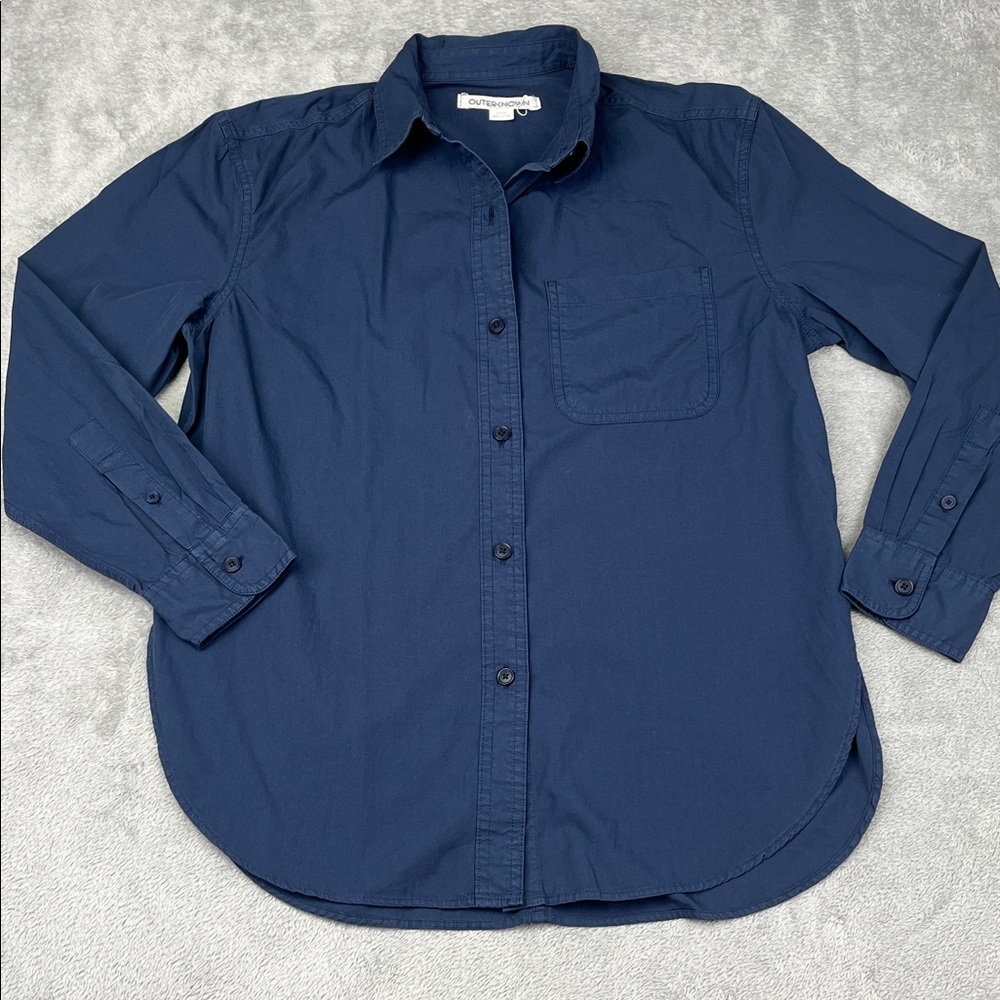 NEW‎ Outerknown XS 100% Organic Cotton Blue Button Down Shirt